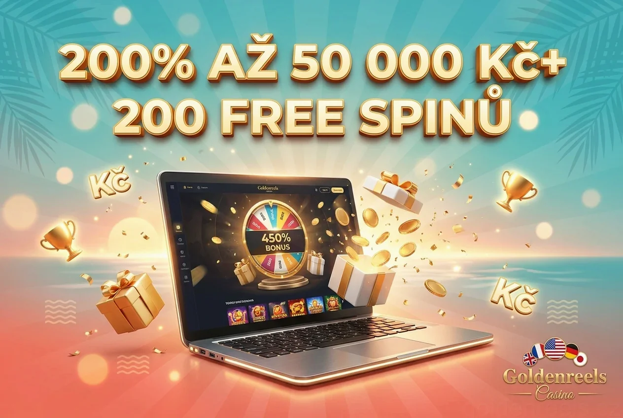 200% AŽ 50 000 Kč+ 200 FREE SPINŮ
